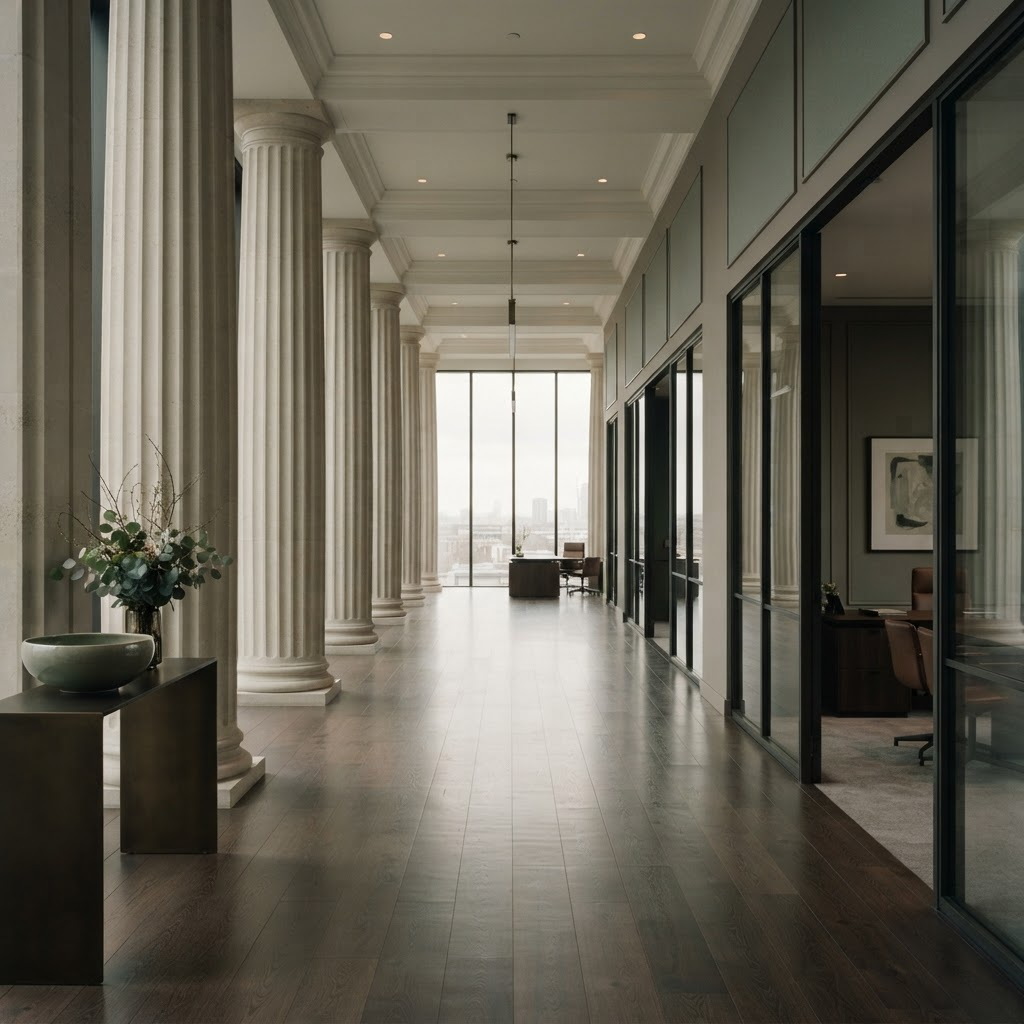 Interior de un estudio jurídico moderno